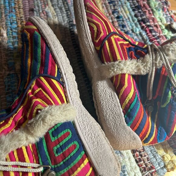 Artemola Handmade Women's Mola Lace Up Boots Size 38 / 8.5 - Picture 16 of 16